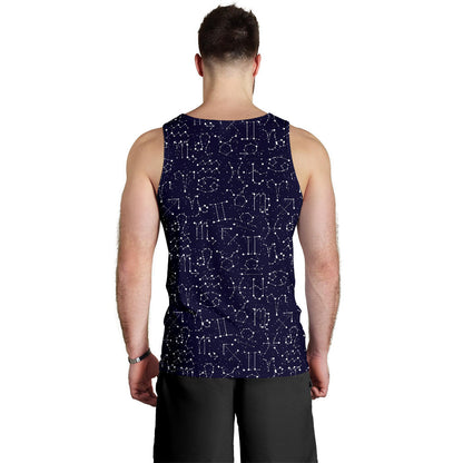 Zodiac Pattern Design Print Men Tank Top