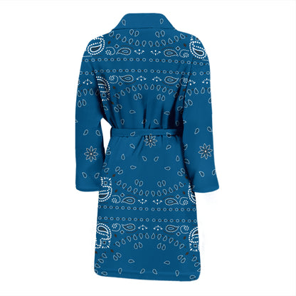 Bandana Blue Print Design LKS301 Men Bathrobe