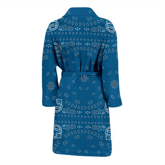Bandana Blue Print Design LKS301 Men Bathrobe