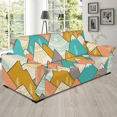 Mountain Pattern Print Design 02 Sofa Slipcover