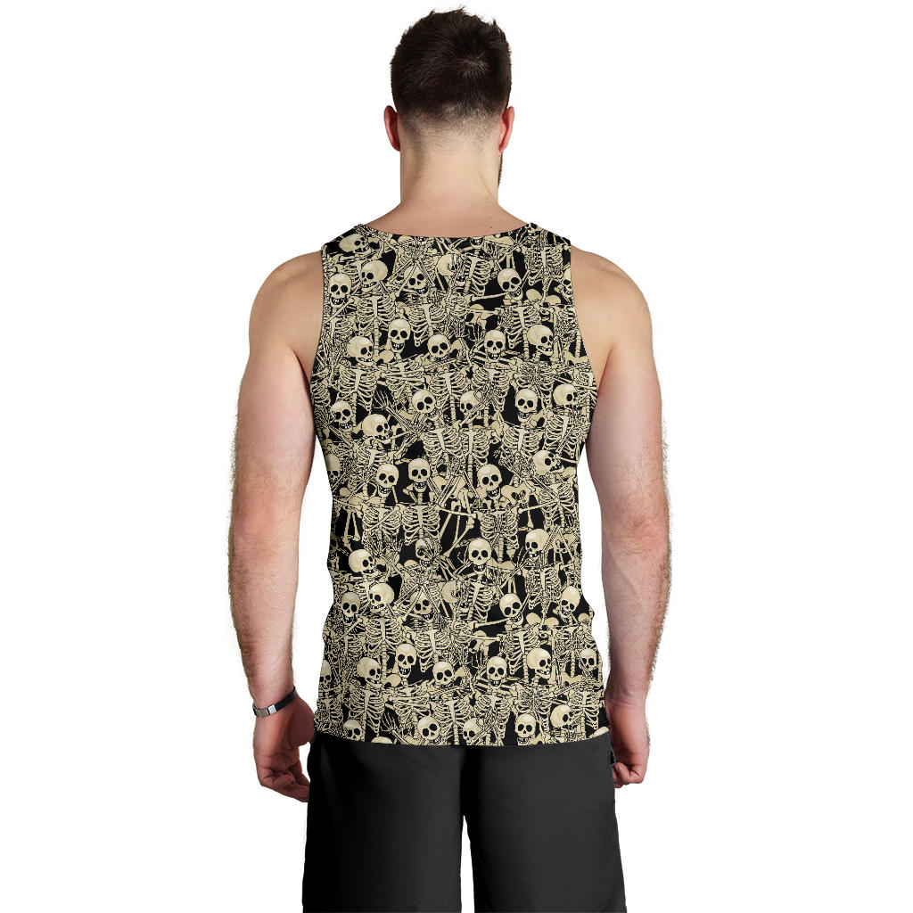 Skeleton Design Print Men Tank Top
