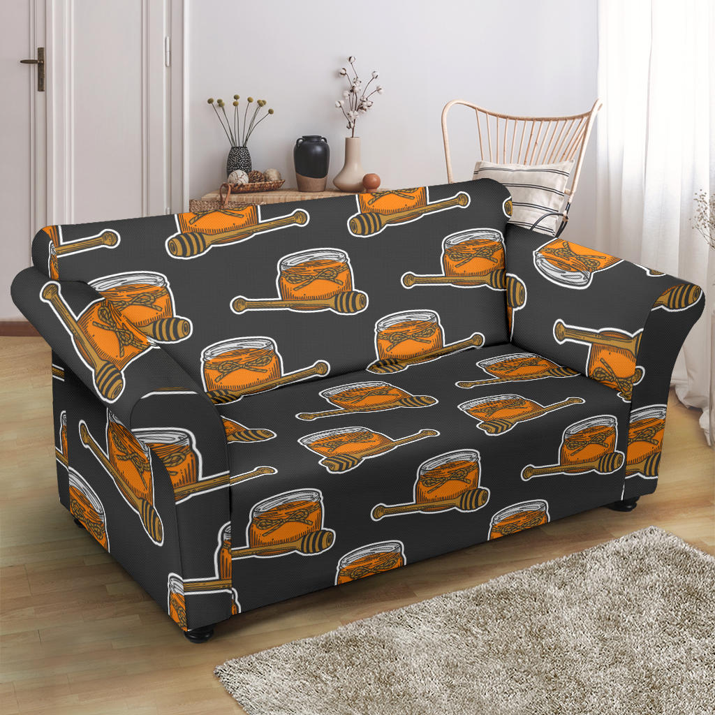 Honey Bee Print Design LKS305 Loveseat Couch Slipcover