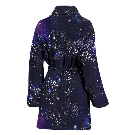 Cosmic Pattern Print Design 03 Women Bathrobe