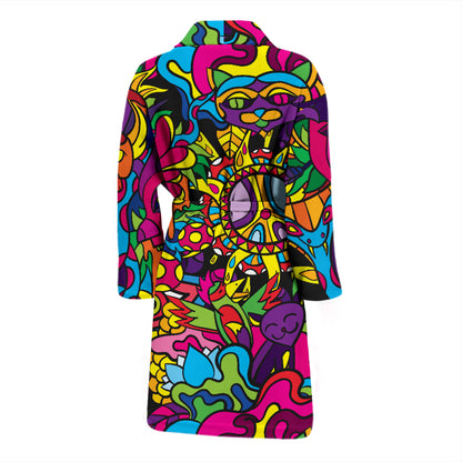 Trippy Print Design LKS304 Men Bathrobe