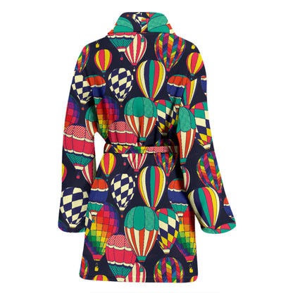Ballon Pattern Print Design 02 Women Bathrobe