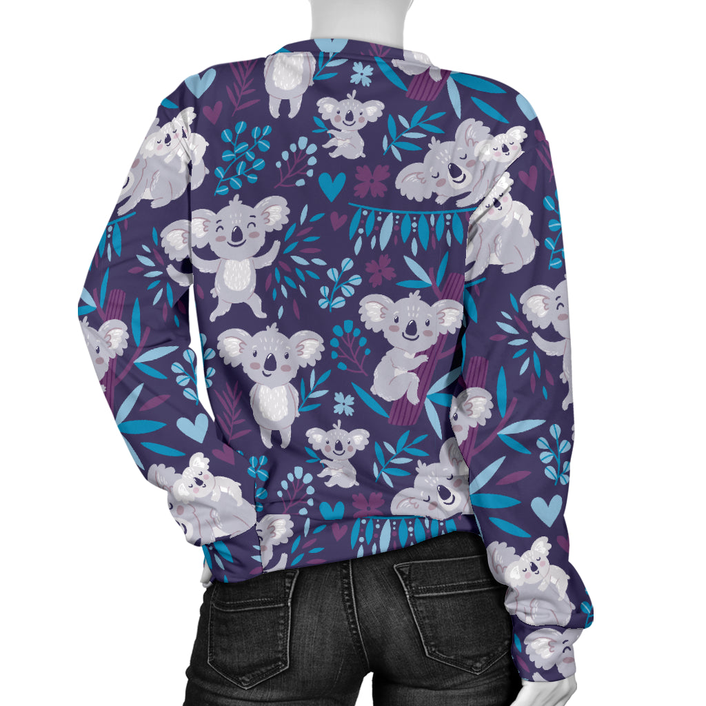 Koala Cute Themed Design Print Women Long Sleeve Sweatshirt