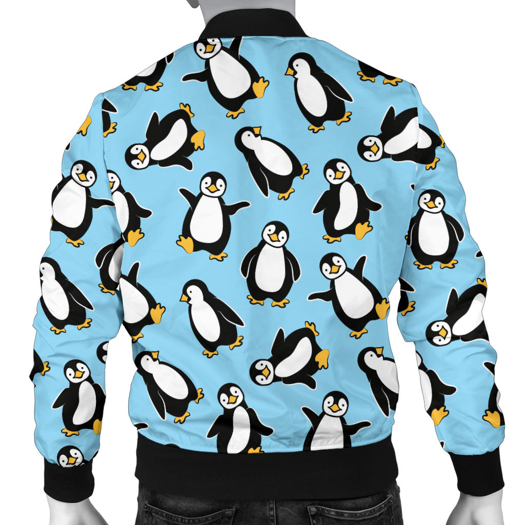 Penguin Happy Print Men Bomber Jacket