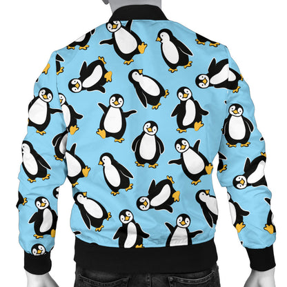 Penguin Happy Print Men Bomber Jacket