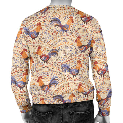 Chicken Boho Style Pattern Men Long Sleeve Sweatshirt