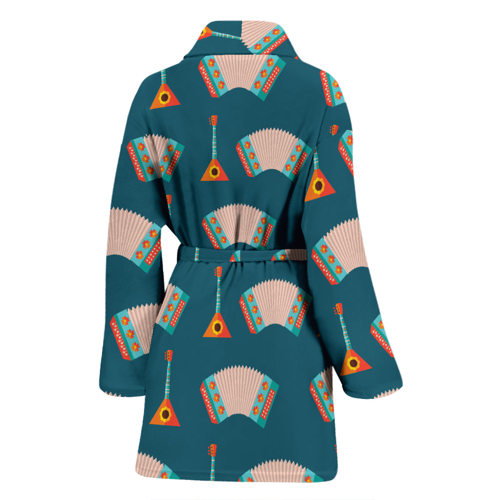 Accordion Print Design LKS402 Women Bathrobe