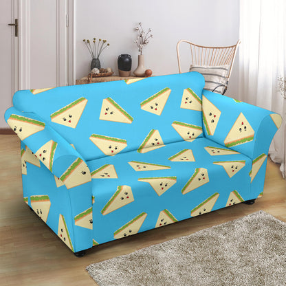 Sandwich Emoji Print Design LKS305 Loveseat Couch Slipcover