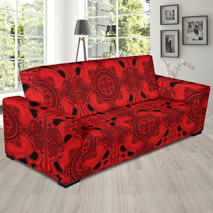 Bandana Red Print Design LKS304 Sofa Slipcover