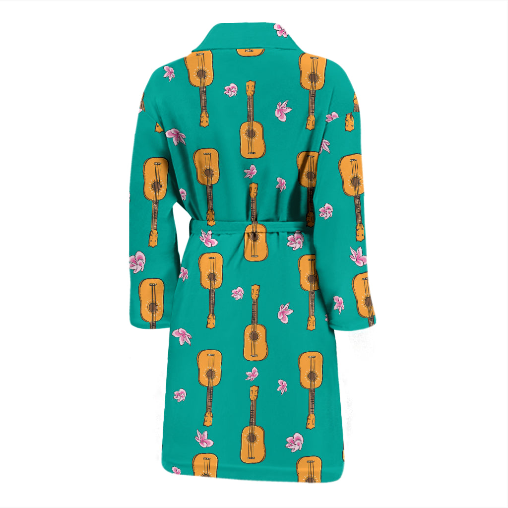 Ukulele Print Design LKS403 Men Bathrobe