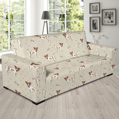 Russell Terriers With Bone Print Design LKS302 Sofa Slipcover