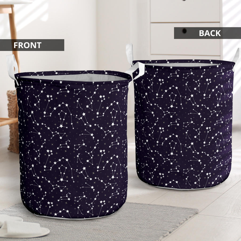 Zodiac Star Pattern Design Print Laundry Basket
