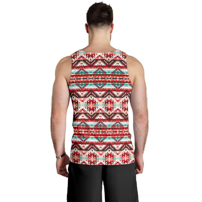 Aztec Western Style Print Pattern Men Tank Top
