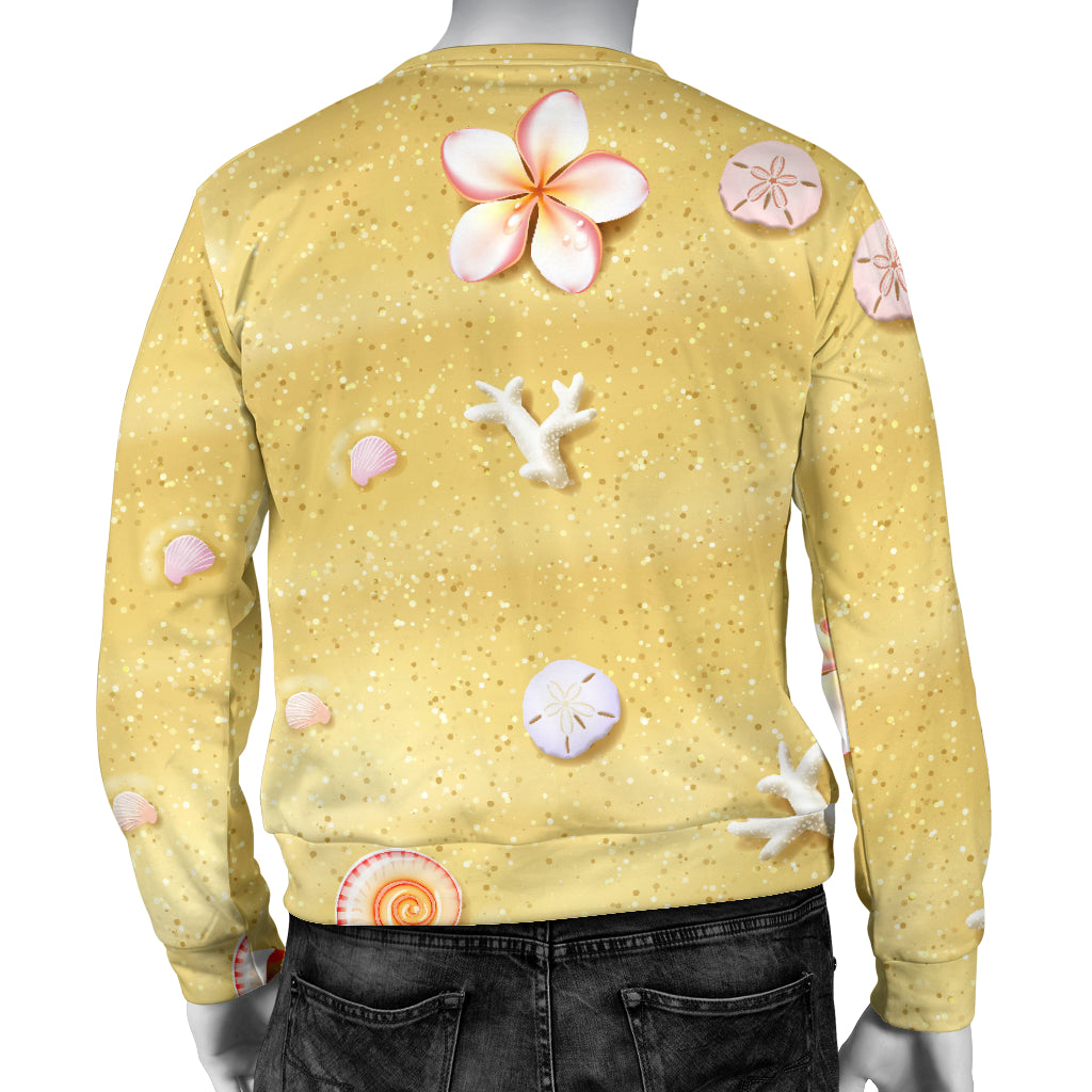 Beach Theme Print Men Long Sleeve Sweatshirt