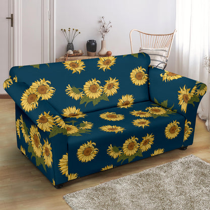 Sunflower Print Design LKS305 Loveseat Couch Slipcover