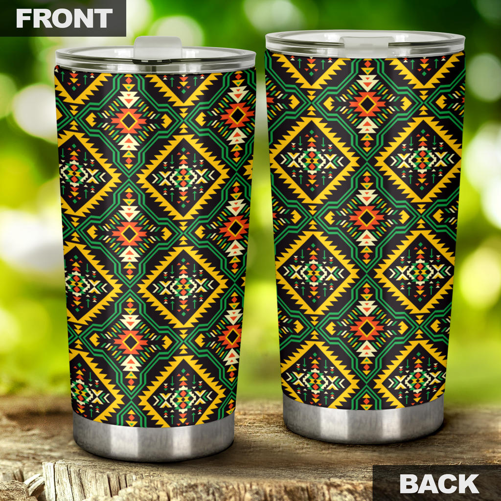 Kente Green Design African Print Tumbler