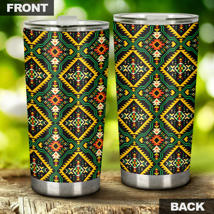 Kente Green Design African Print Tumbler