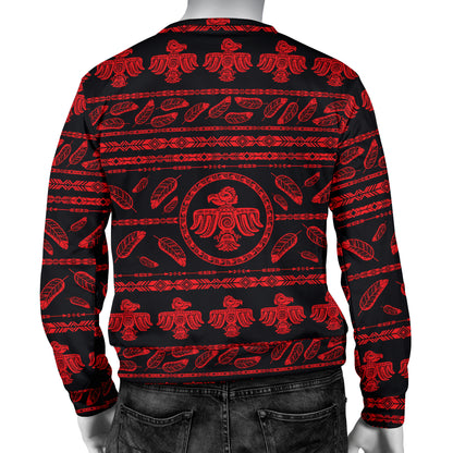 Native American Eagle Themed Print Men Long Sleeve Sweatshirt