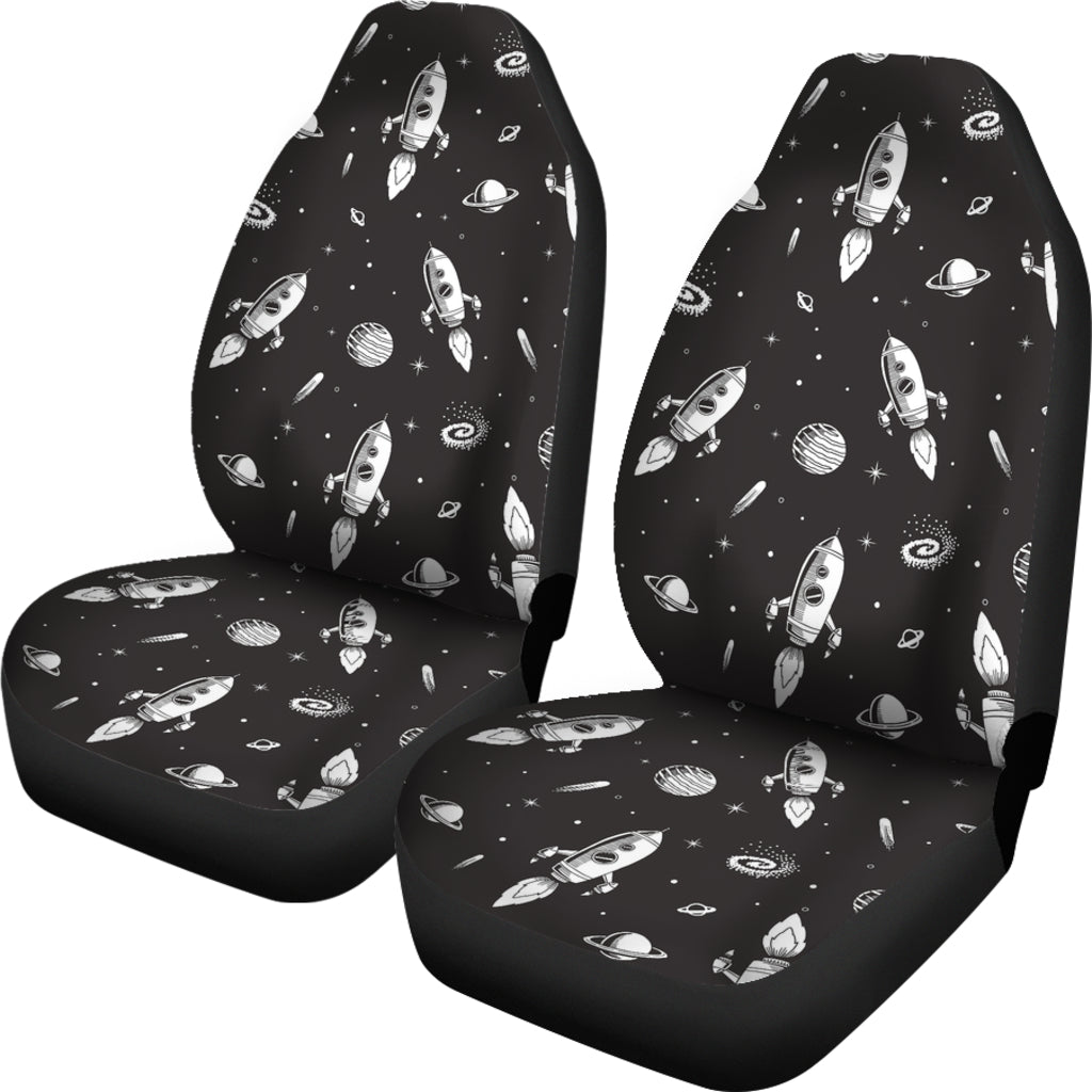 Space Rocket Print Design LKS303 Car Seat Covers