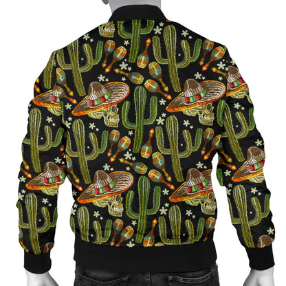 Western Style Print Men Bomber Jacket