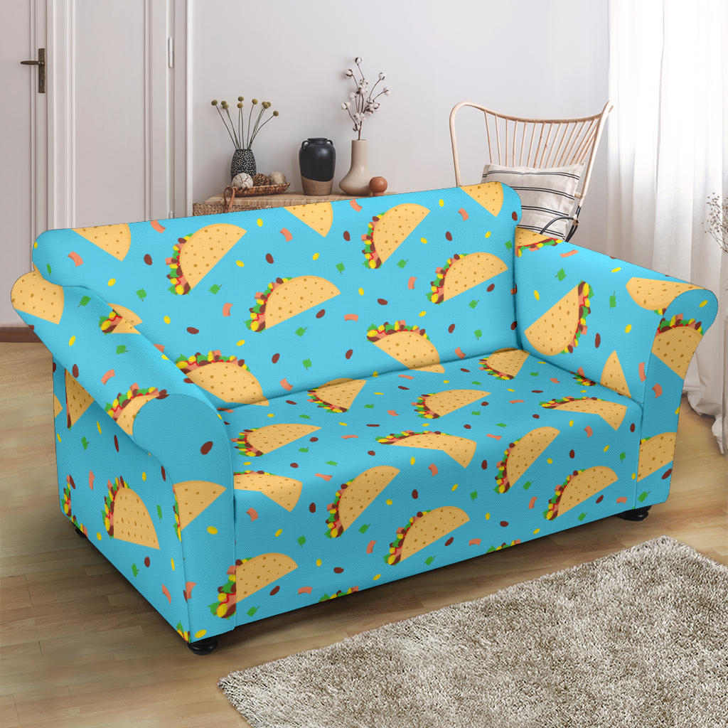 Taco Print Design LKS303 Loveseat Couch Slipcover