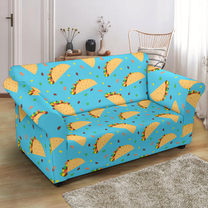Taco Print Design LKS303 Loveseat Couch Slipcover