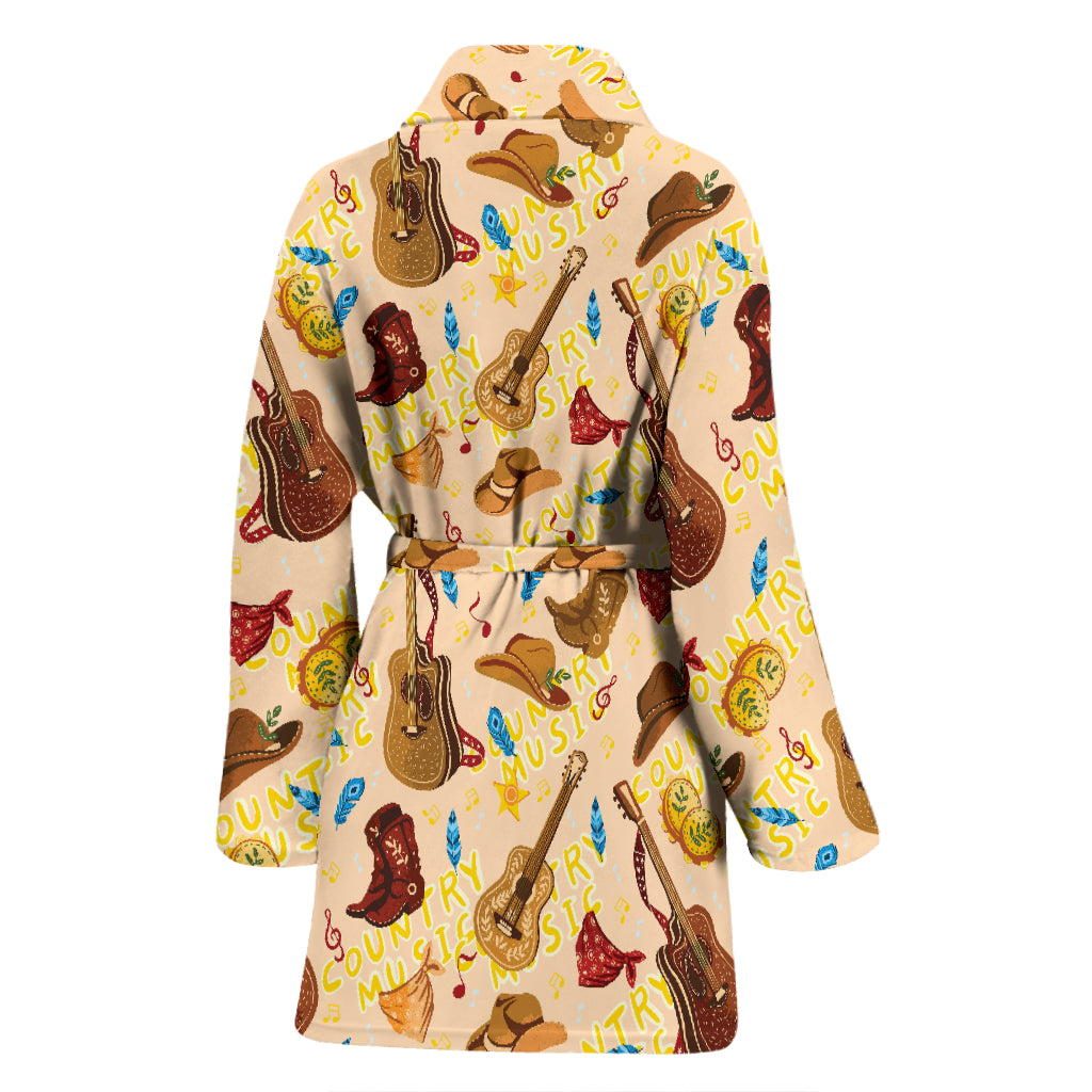 Western Lifestyle Print Design LKS303 Women Bathrobe