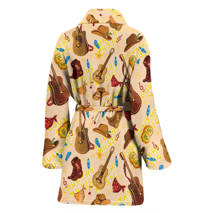 Western Lifestyle Print Design LKS303 Women Bathrobe