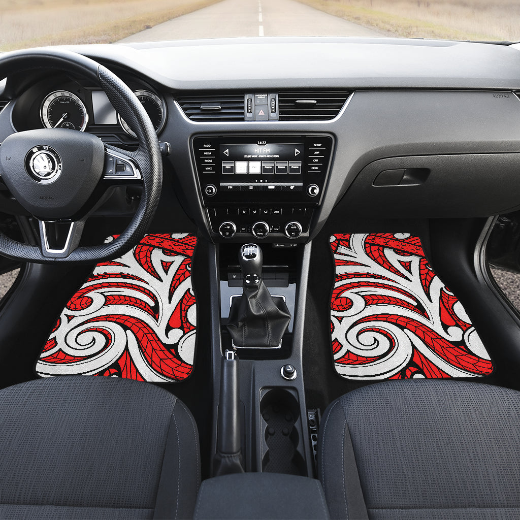 Maori Polynesian Themed Design Print Car Floor Mats Front Back