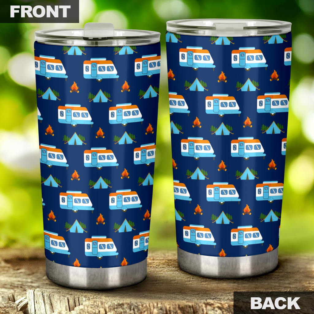 Camper Pattern Camping Themed No 3 Print Tumbler