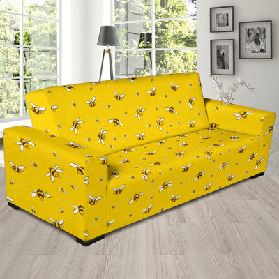 Bee Pattern Print Design 05 Sofa Slipcover