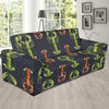 Lobster Pattern Print Design 01 Sofa Slipcover