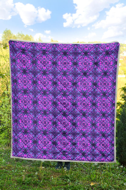 kaleidoscope Pattern Print Design Quilt Bedspread
