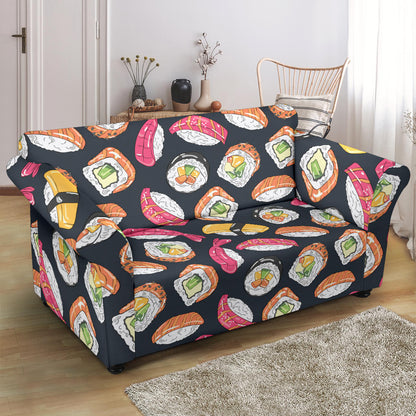 Sushi Print Design LKS306 Loveseat Couch Slipcover