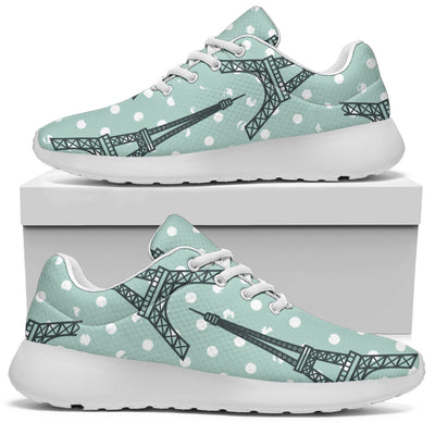 Eiffel Tower Polka Dot Print Athletic Shoes