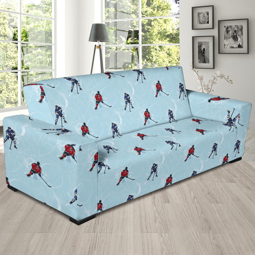 Hockey Player Print Design LKS302 Sofa Slipcover