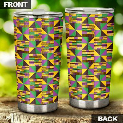 Kente Triangle Design African Print Tumbler