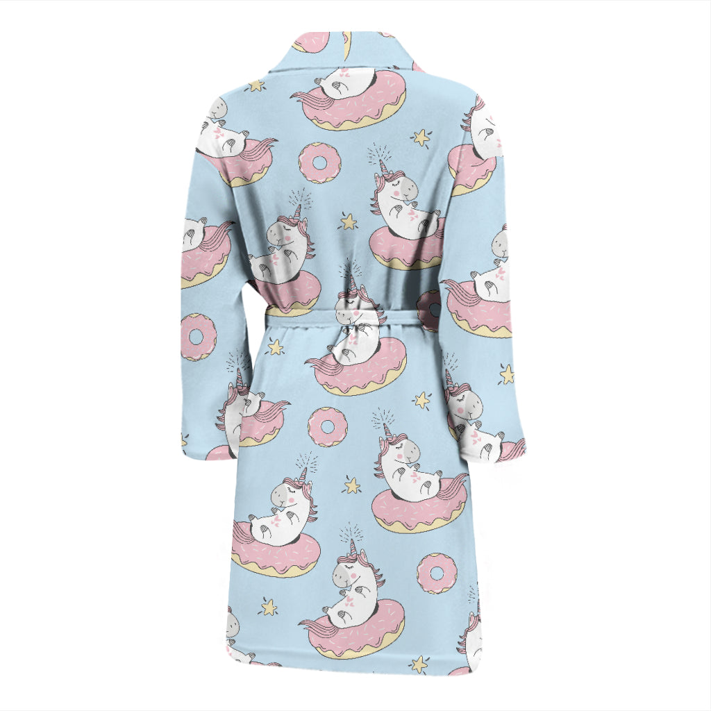 Unicorn Print Design LKS303 Men Bathrobe