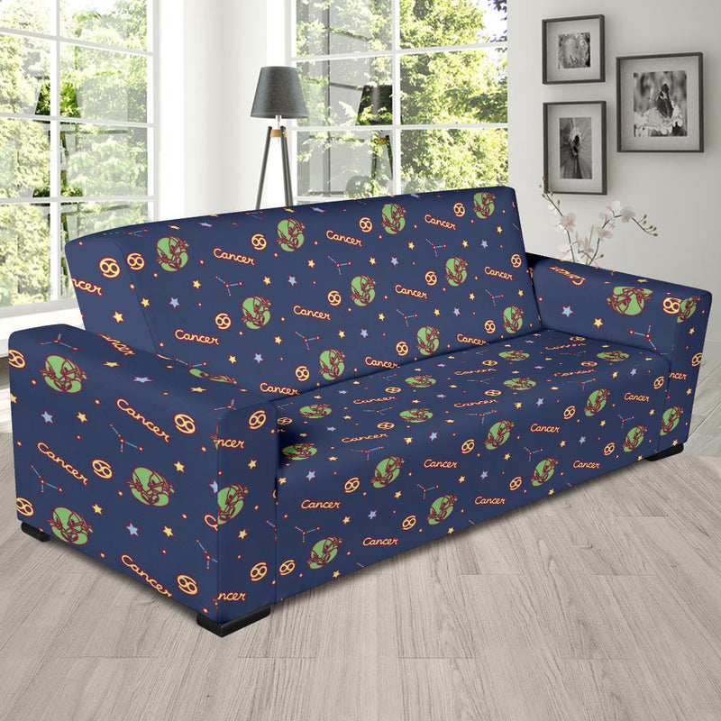 Cancer Zodiac Pattern Print Design 03 Sofa Slipcover