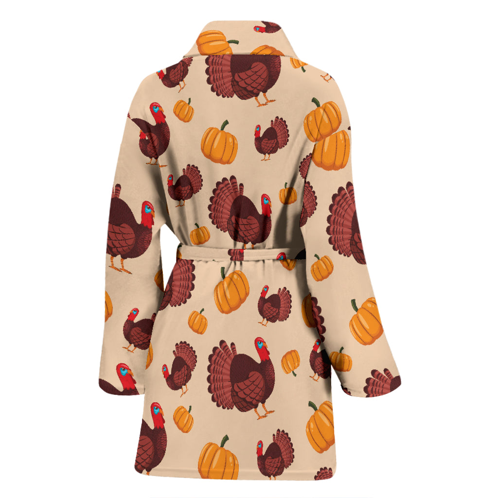 Thanksgiving Print Design LKS308 Women Bathrobe