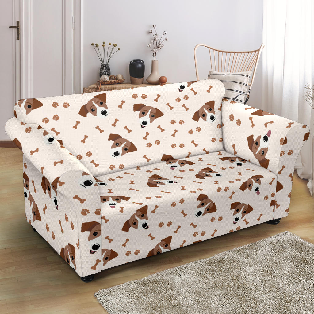 Russell Terriers Paw Print Design LKS303 Loveseat Couch Slipcover