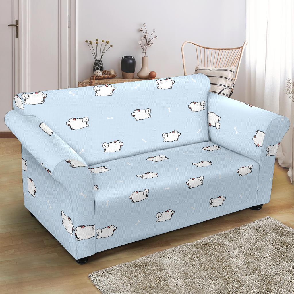 Samoyeds Print Design LKS302 Loveseat Couch Slipcover