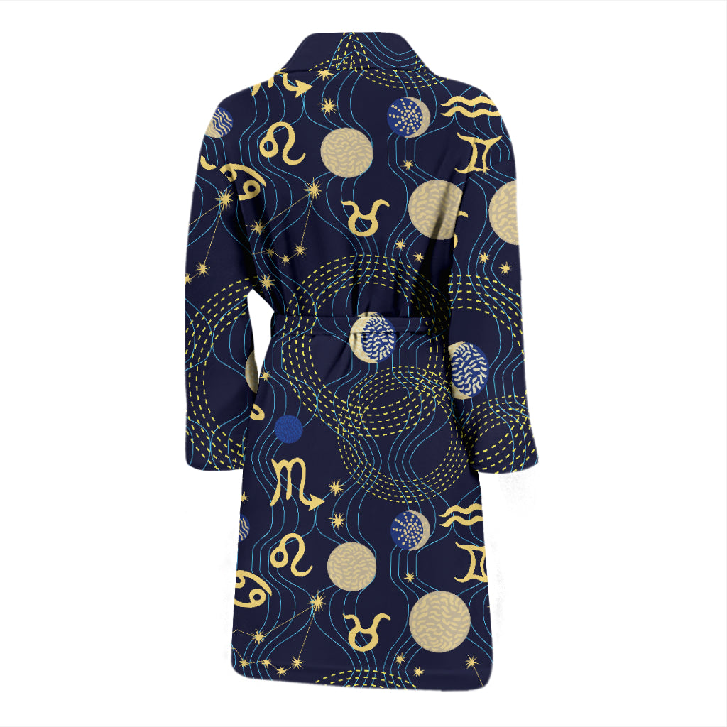 Zodiac Print Design LKS302 Men Bathrobe