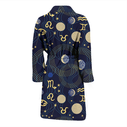 Zodiac Print Design LKS302 Men Bathrobe