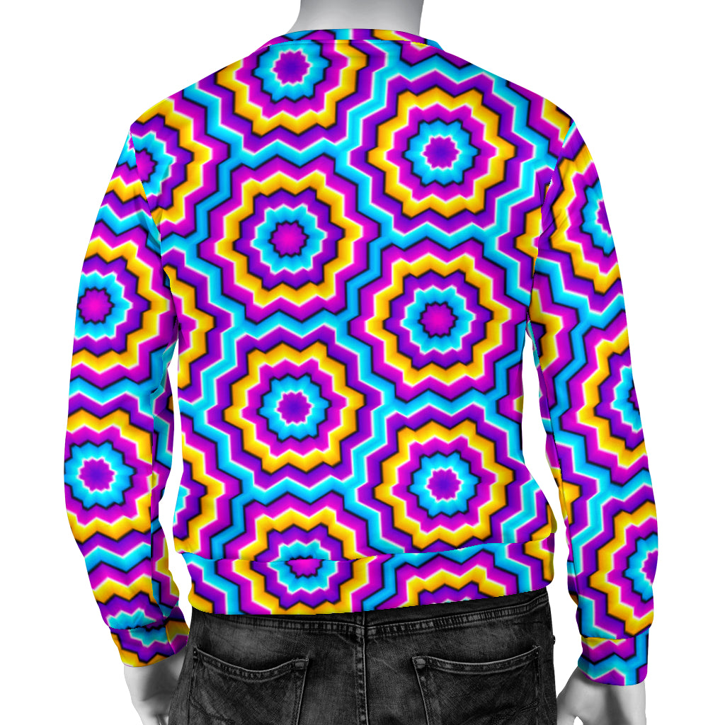 Optical illusion Techno Movement Men Long Sleeve Sweatshirt