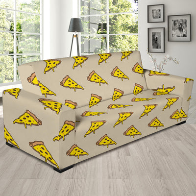 Pizza Pattern Print Design A04 Sofa Slipcover