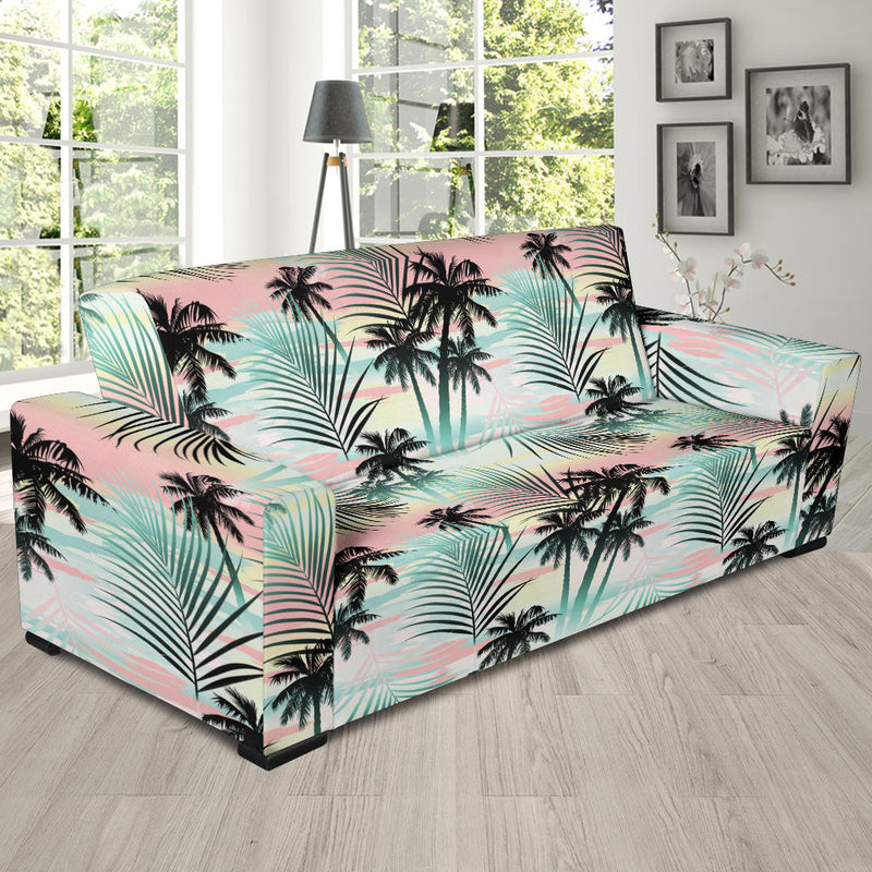 Palm Tree Pattern Print Design A03 Sofa Slipcover